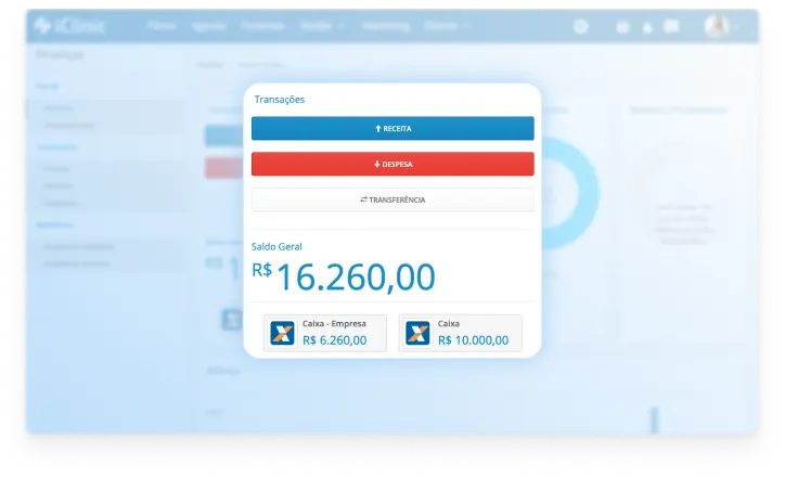 Tela de Gestão Financeira