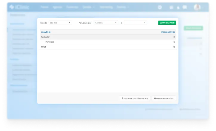 Tela: Relatórios completos